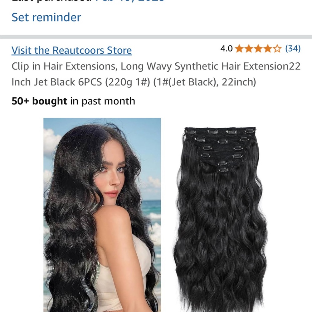 Jet Black Clip-in Hair Extensions